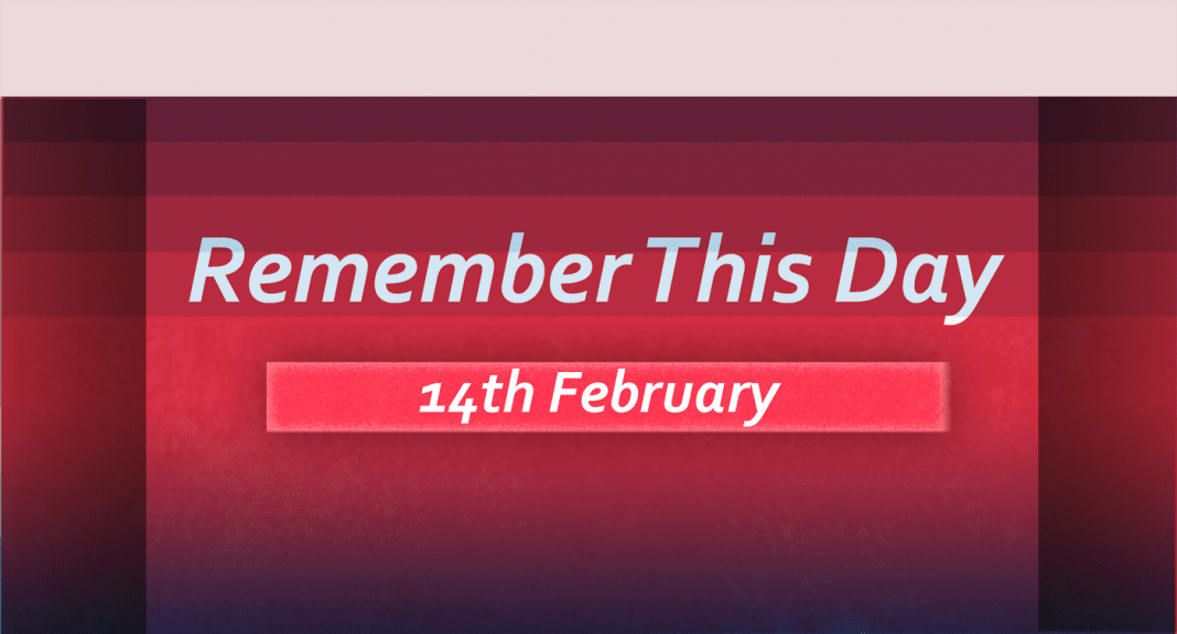 14 february valentine's day today in history