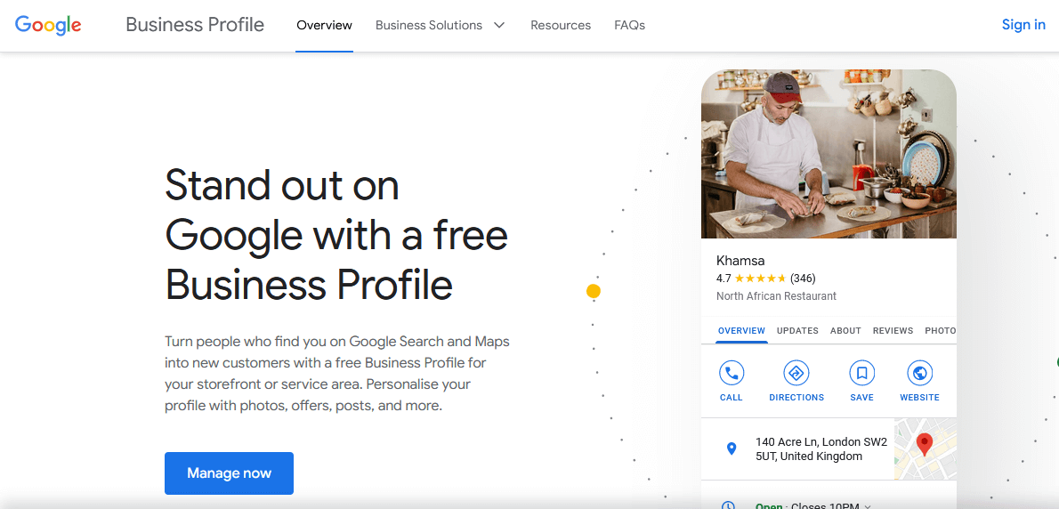 Create a Google Business Page